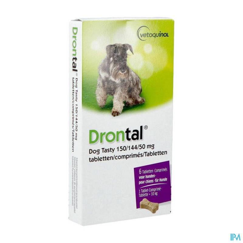 Drontal Hond Tasty Bone Ontworming 6 Tabletten