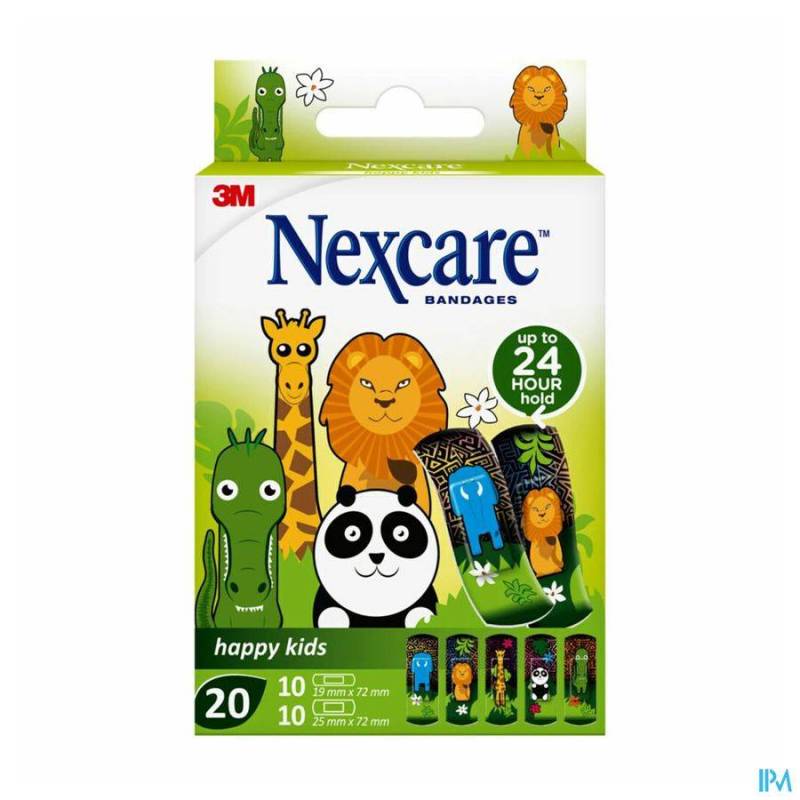 NEXCARE 3M HAPPY KIDS ANIMAUX PANS 20 N0920AN