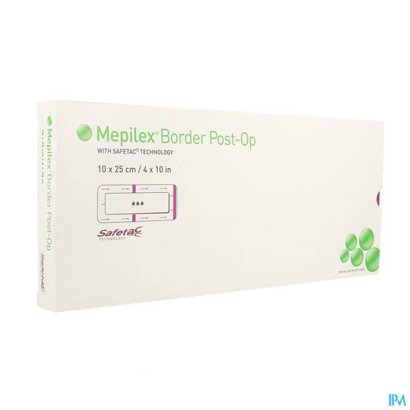 MEPILEX BORDER POST-OP PANS 10X25CM 5 496455