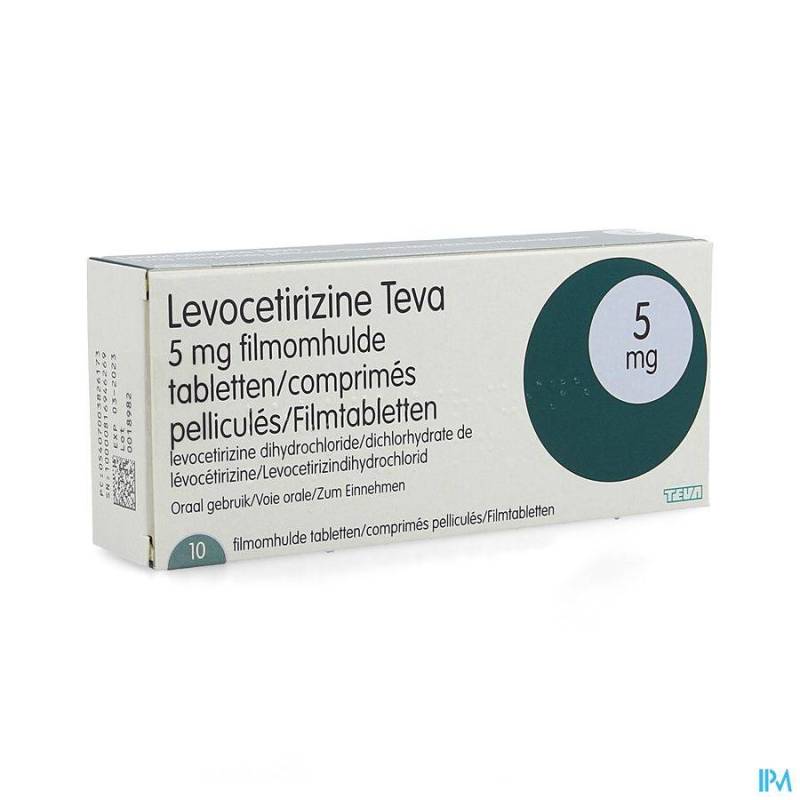 LEVOCETIRIZINE TEVA 5 MG COMP 10