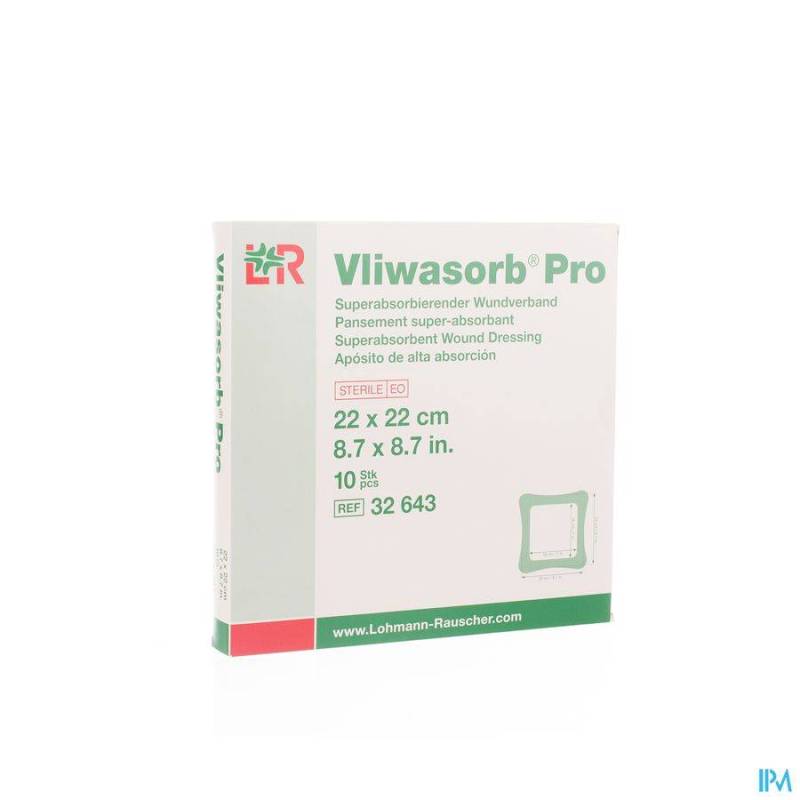 VLIWASORB PRO PANSEMENT 22X22CM 10 32643