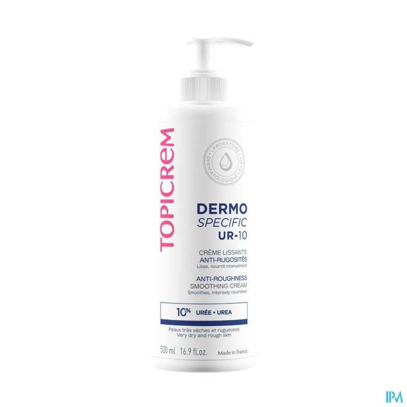 Topicrem Ur10 Creme Smoothing Tegen Ruwheid 500ml