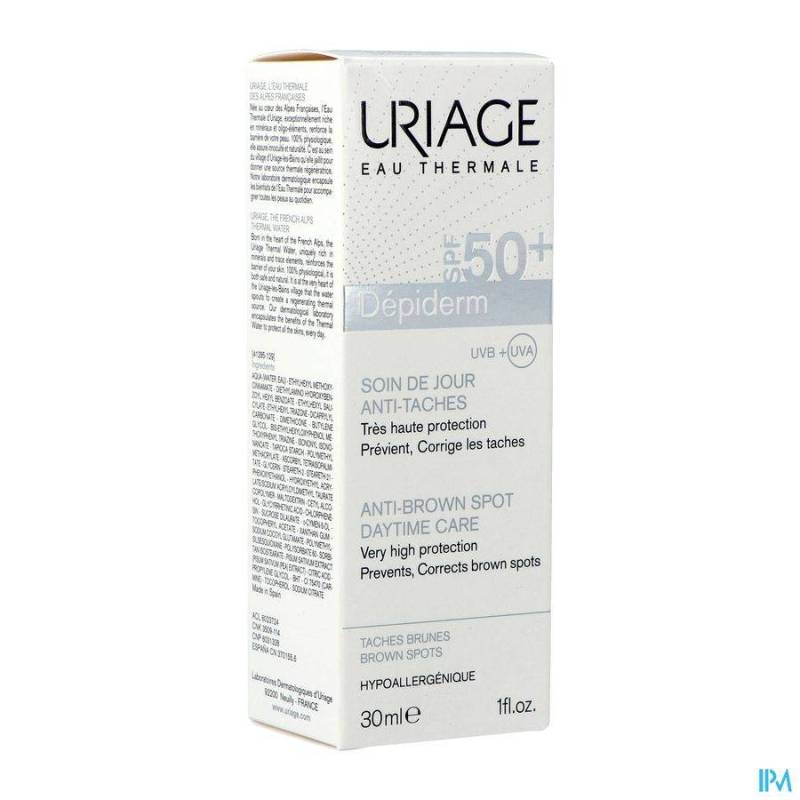 Uriage Depiderm Ip50+ Dag Bruine Vlekkern 30ml