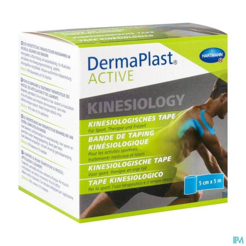 DERMAPLAST ACTIVE KINESIO TAPE BLAUW 5CM X 5M