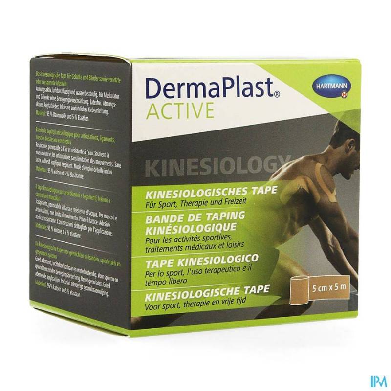 DERMAPLAST ACTIVE KINESIO TAPE BEIGE 5CM X 5M