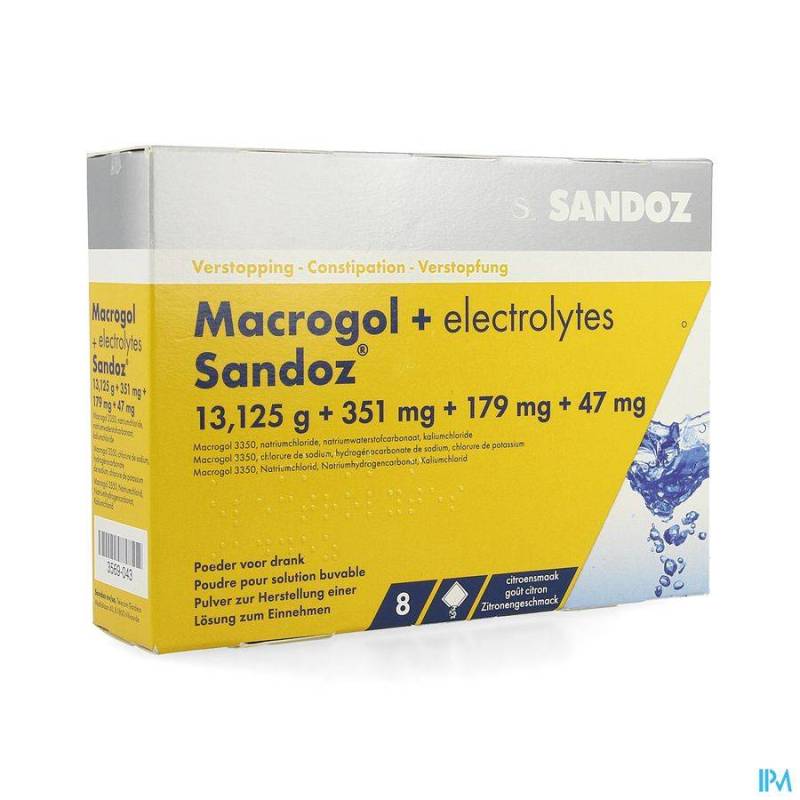 MACROGOL + ELECTR SANDOZ Poeder CIROENSMAAK ZAKJE 8