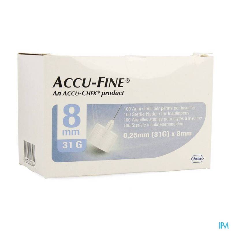 ACCU FINE 31G 8MM 100