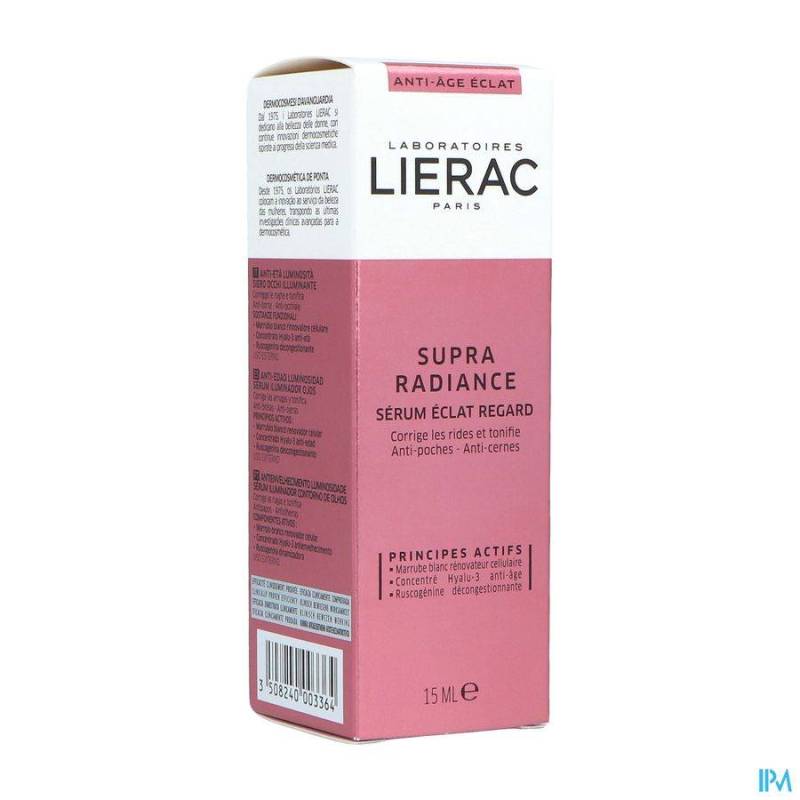 LIERAC SUPRA RADIANCE YEUX FL POMPE 15ML