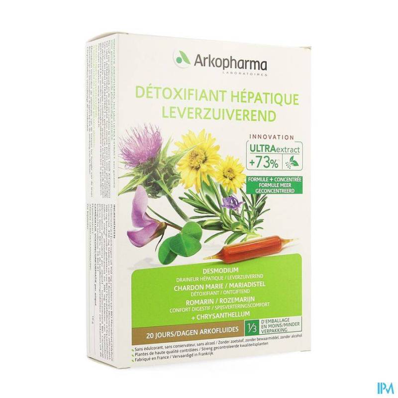 ARKOFLUIDE DETOXIFIANT HEPATIQUE AMP 20X10ML