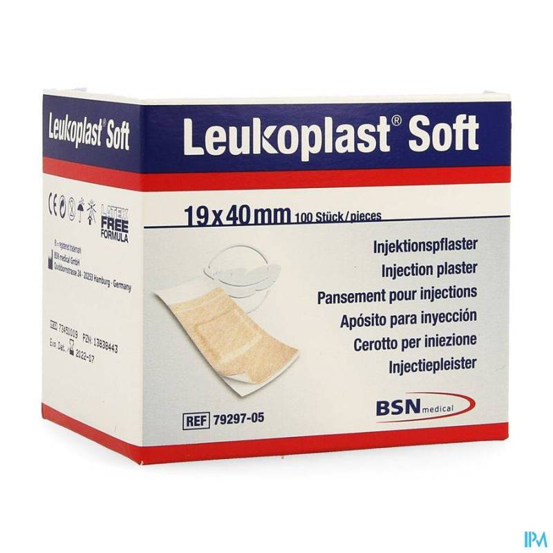 LEUKOPLAST SOFT INJ. 19X40MM 100