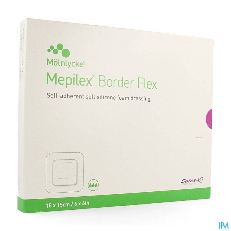 MEPILEX BORDER FLEX PANS 15X15CM 5 595400