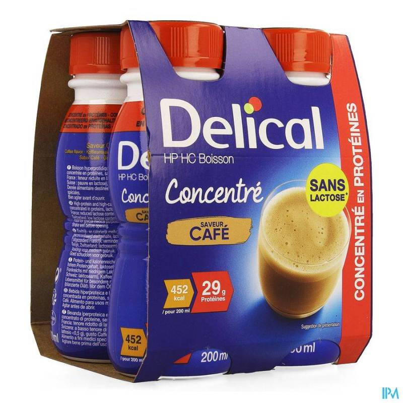 Delical Geconcentreerde Drink HP-HC Koffie 4x200ml