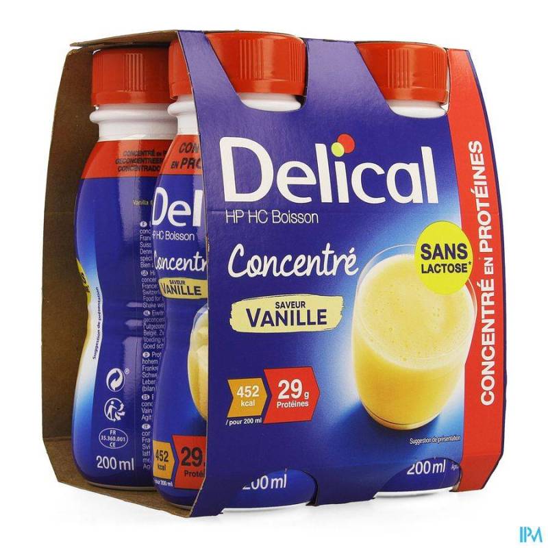 DELICAL CONCENTRE VANILLE 4X200ML