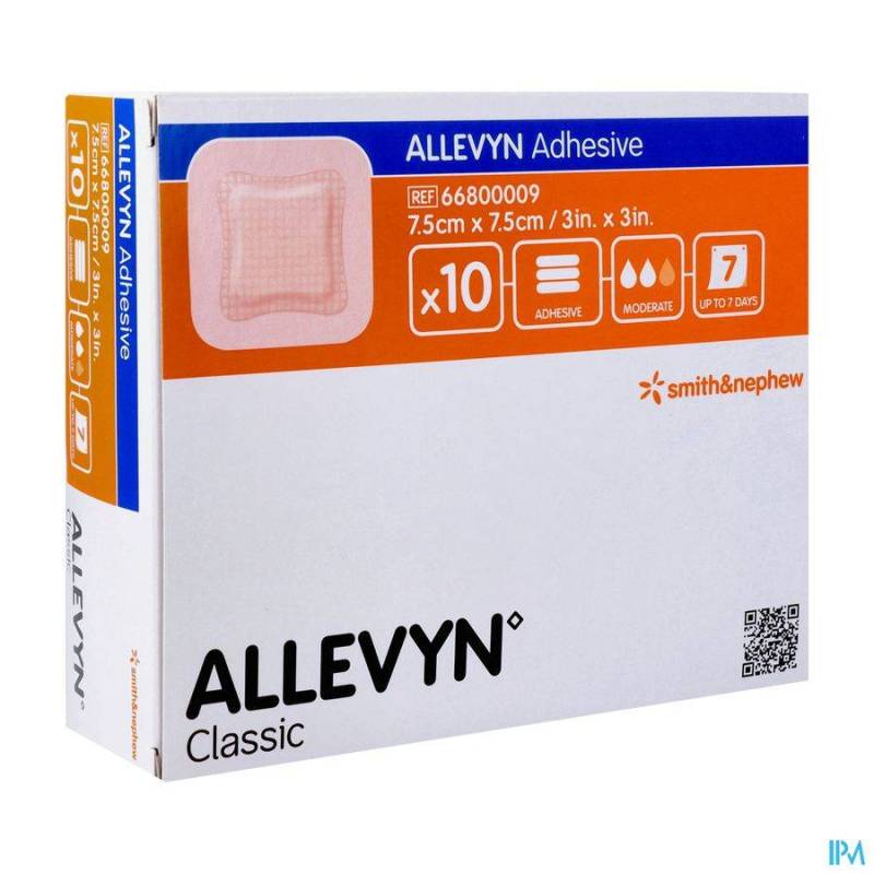 ALLEVYN PANS ADH HYDROCEL. 7,5X 7,5CM 10 66800009