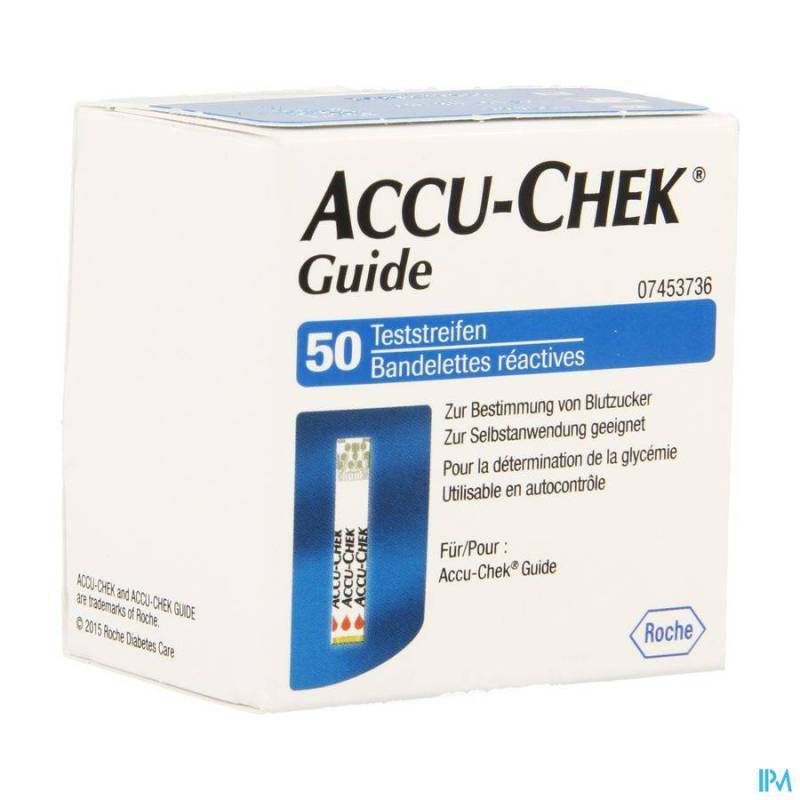 ACCU CHEK GUIDE TESTS 50 BANDES