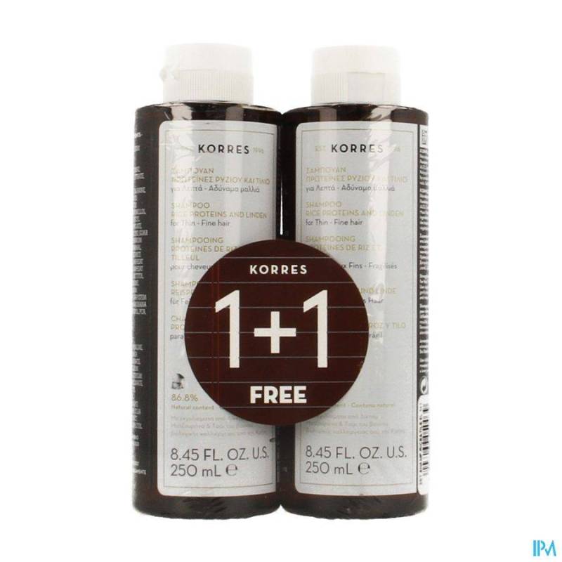 KORRES KH Shampoo RICE&TILE 2X250ML PROMO