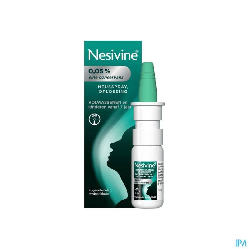 Nesivine 0,05% Volwassenen Neusspray 10ml