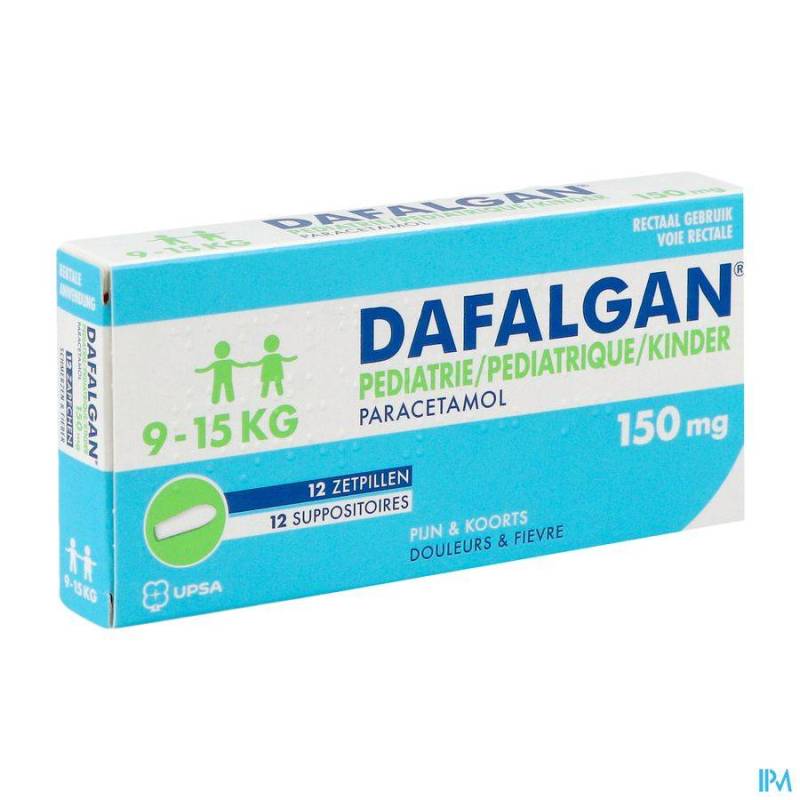 Dafalgan Pediatrie 150mg 12 Zetpillen