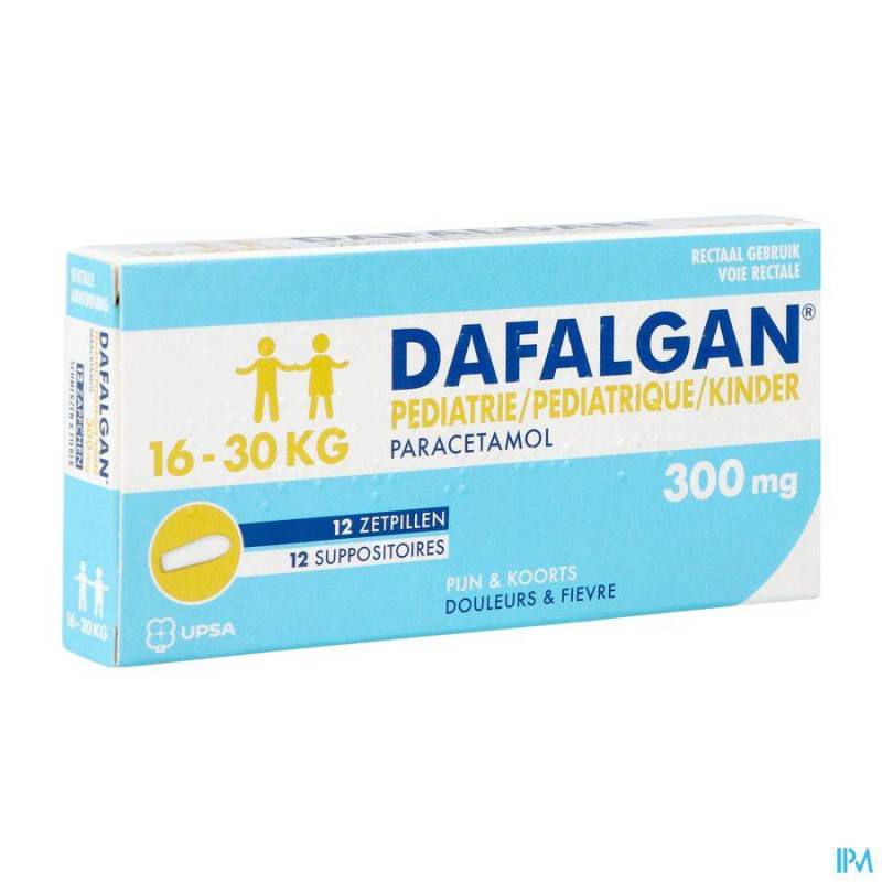 Dafalgan Pediatrie 300mg 12 Zetpillen