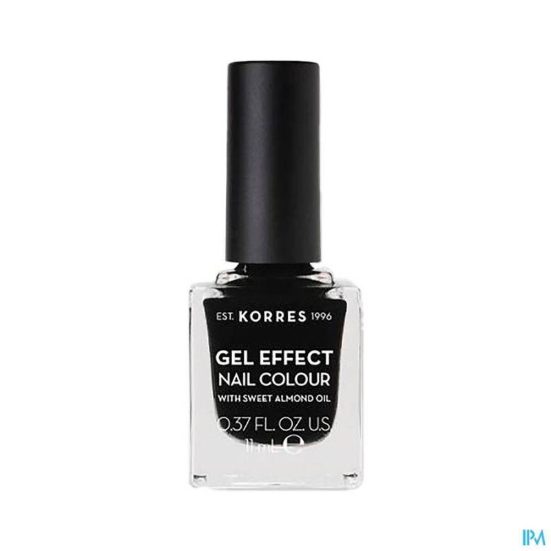 KORRES KM GEL EFFECT NAIL 100 BLACK 11ML