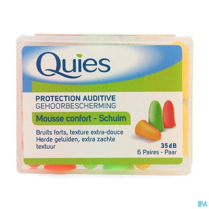 QUIES PROTECTION AUDITIVE MOUSSE CONFORT 6 PAIRES