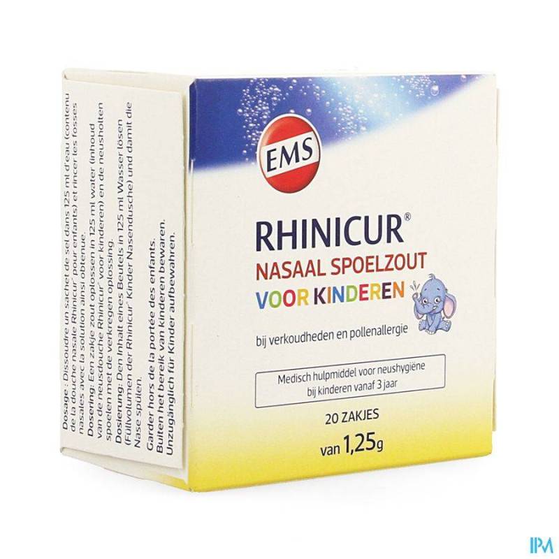 RHINICUR NEUS SPOELZOUT KIND 1,25G 20 ZA