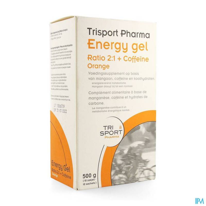 Trisport Pharma Ratio 2:1 Energy Gel + Coffeine Orange 10x50g