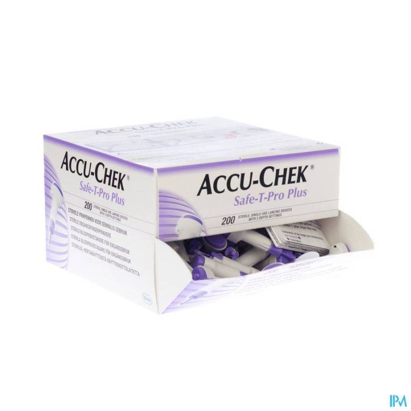 ACCU CHEK SAFE T PRO PLUS STERIEL WEGWERP 200