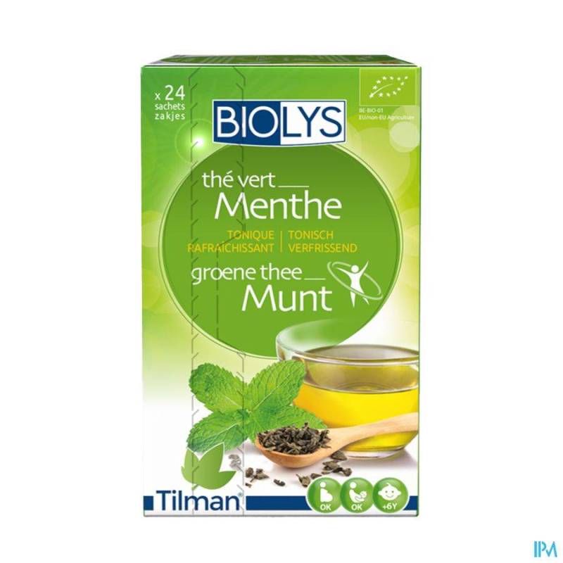 Biolys Groene Thee Munt 24 Zakjes