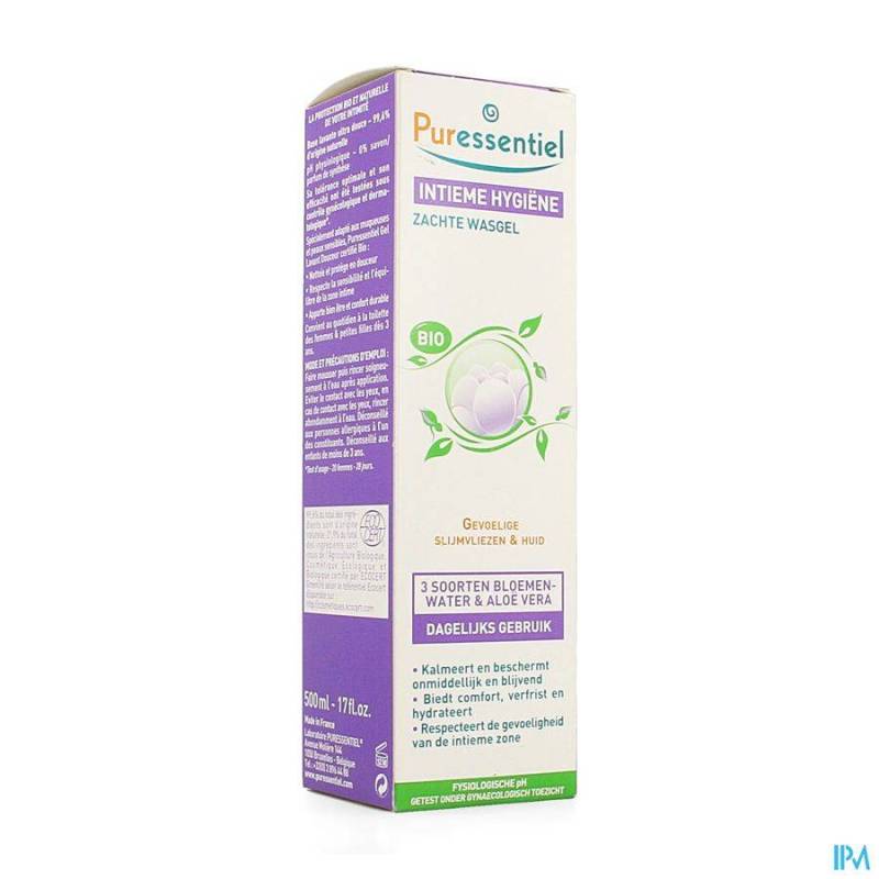 PURESSENTIEL INTIEME HYG. ZACHTE WASGEL BIO 500ML