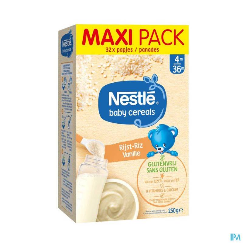 NESTLE BABY CEREALS RIJST VANILLE GLUTENVRIJ 500G