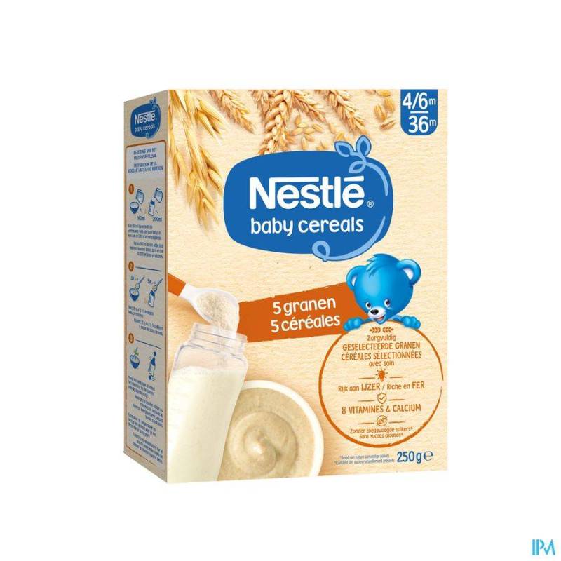 NESTLE BABY CEREALS 5 CEREALES 250G