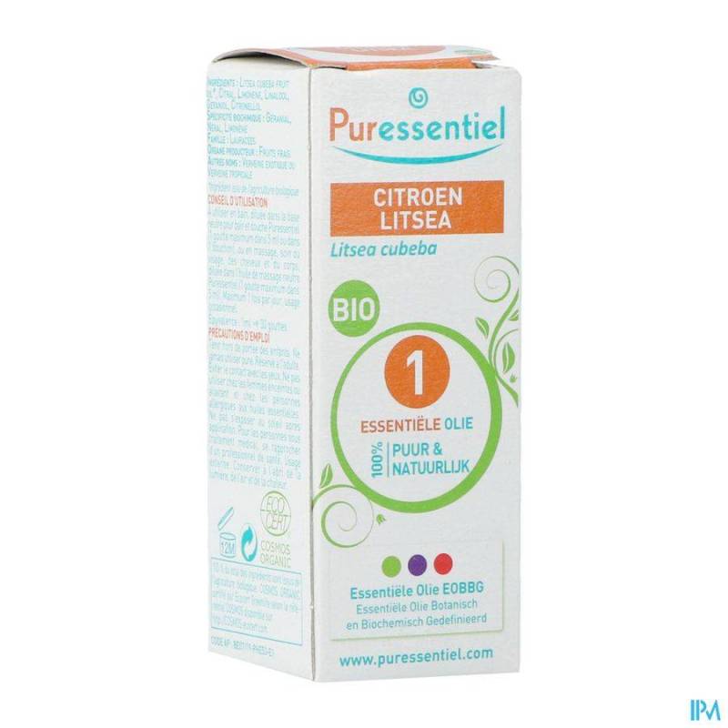 PURESSENTIEL EO CITROEN LITSEA BIO ESS OLIE 10ML