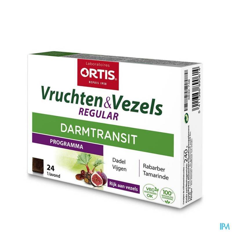 ORTIS FRUITS & FIBRES TRANSIT REGULAR BLOKJES 24