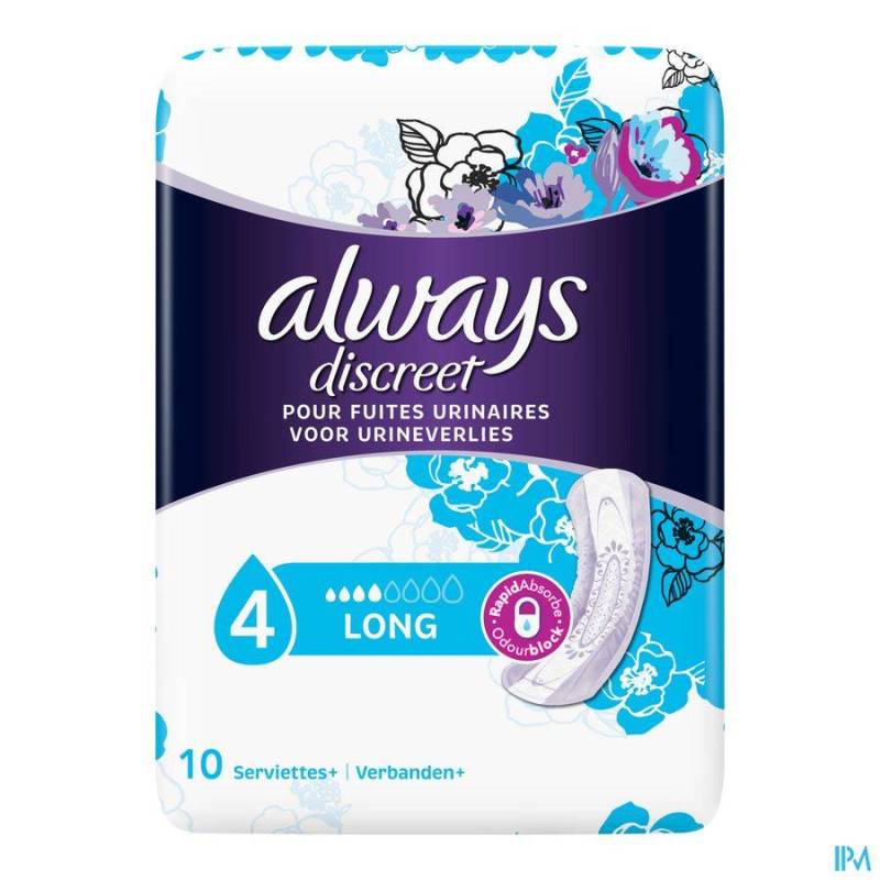 ALWAYS DISCREET INCONTINENCE PADS LONG 1