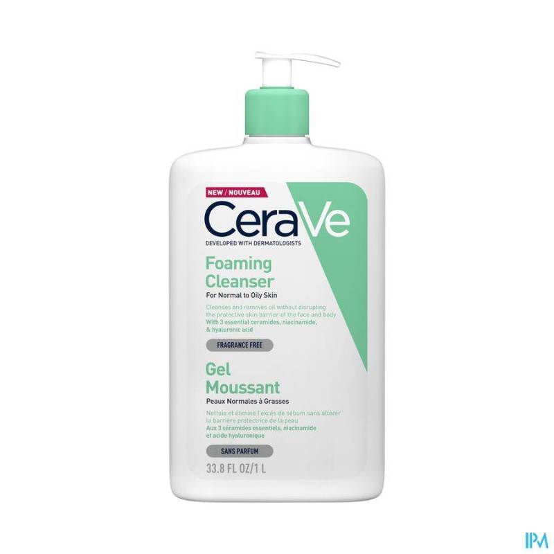 CERAVE NETTOYANT MOUSSANT POMPE FL 1L