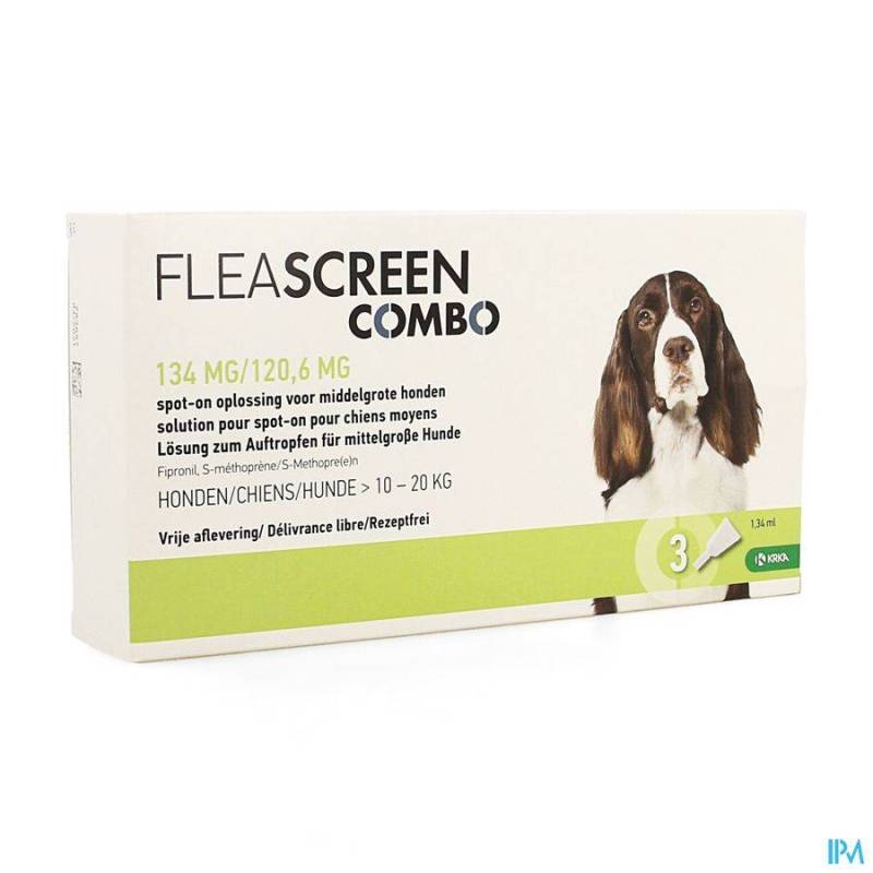 FLEASCREEN COMBO 134MG/120,6MG SPOT ON CHIEN PIP.3