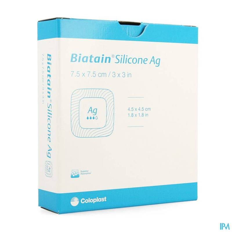 BIATAIN SILICONE AG 7,5X7.5CM 3