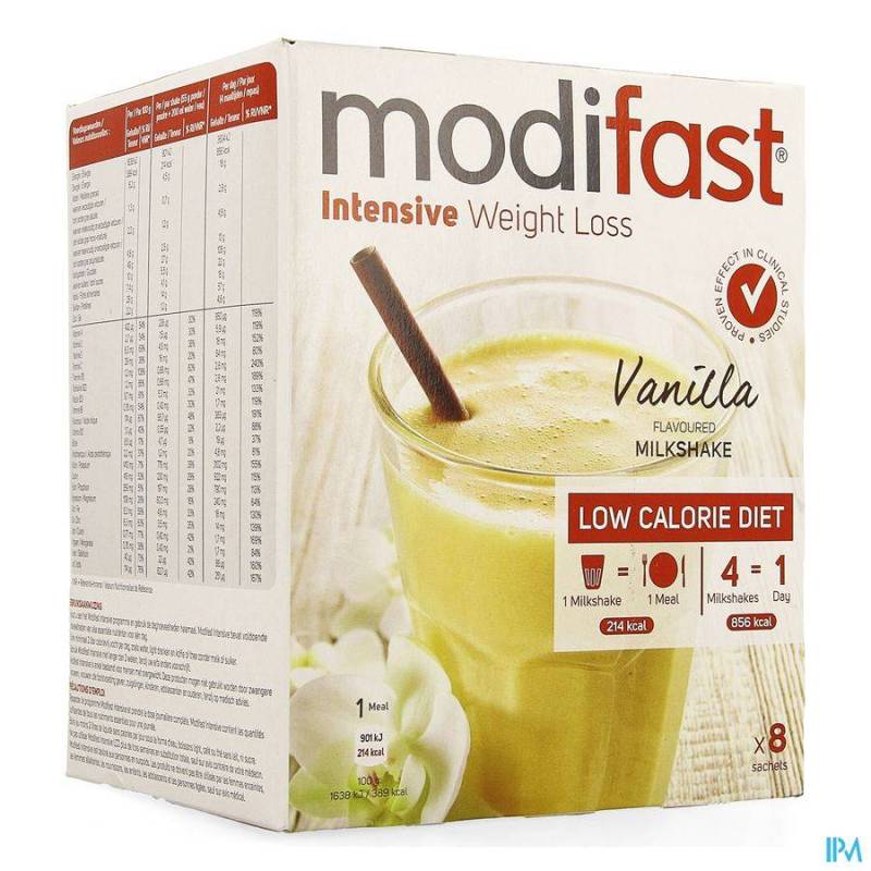 MODIFAST VANILLA FLAVOURED MILKSHAKE 8X55G