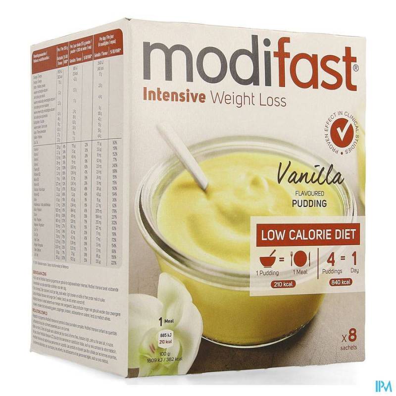 MODIFAST VANILLA FLAVOURED PUDDING 8X55G