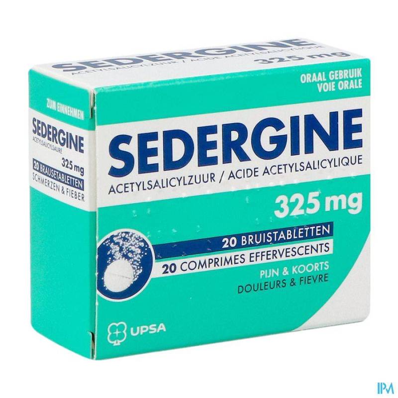 Sedergine 325mg 20 Bruistabletten NF