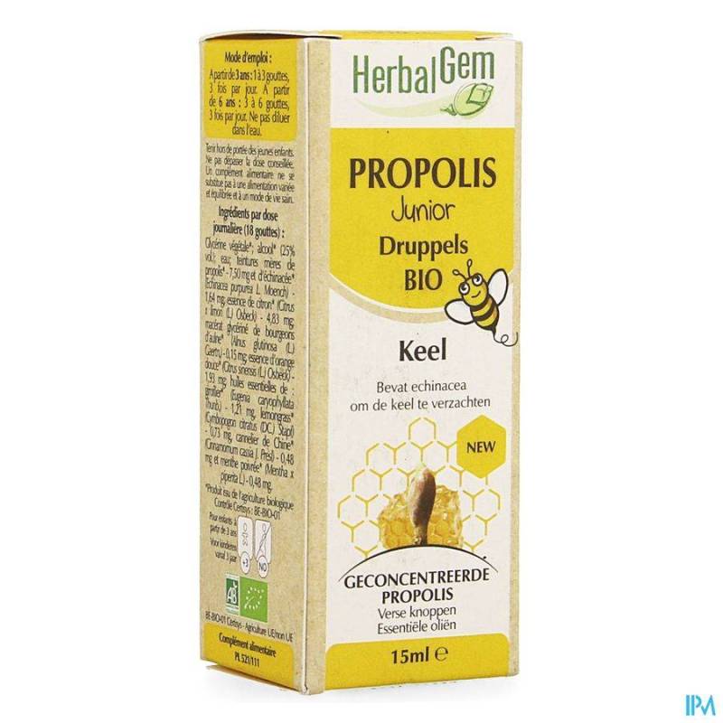 HERBALGEM PROPOLIS JUNIOR BIO FL GUTT 15ML