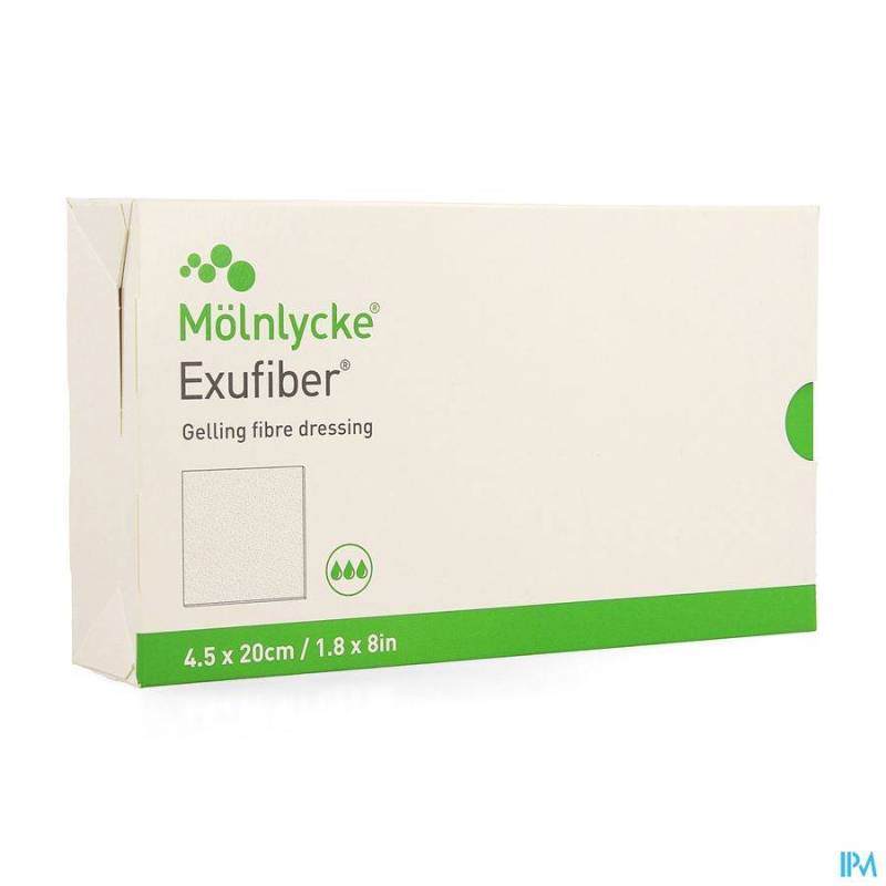 EXUFIBER GELLING FIBRE DRESSING MECHE 4,5X20CM 10