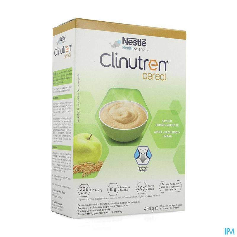 CLINUTREN CEREAL POMME NOISETTE PDR 450G NF