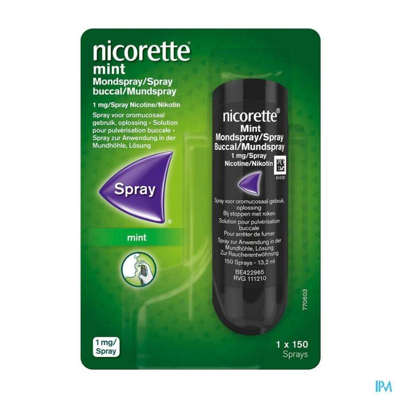 NICORETTE MINT SPRAY BUCCAL 1X150 SPRAYS 1MG/SPR.