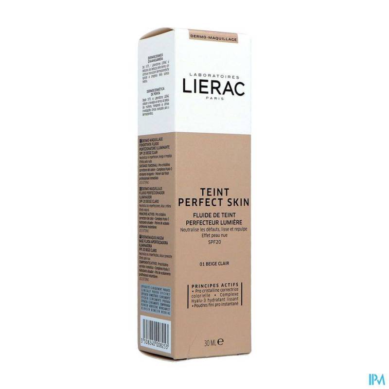 LIERAC TEINT PERFECT SKIN FLUIDE BEIGE CLAIR 40ML