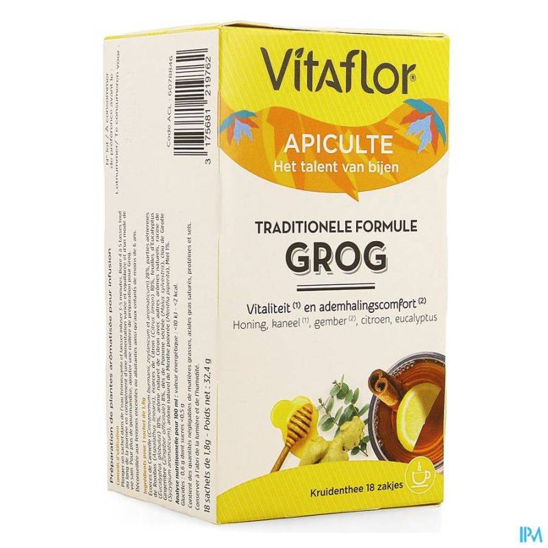 VITAFLOR GROG TRADITIONELE FORMULE Zakjes 18