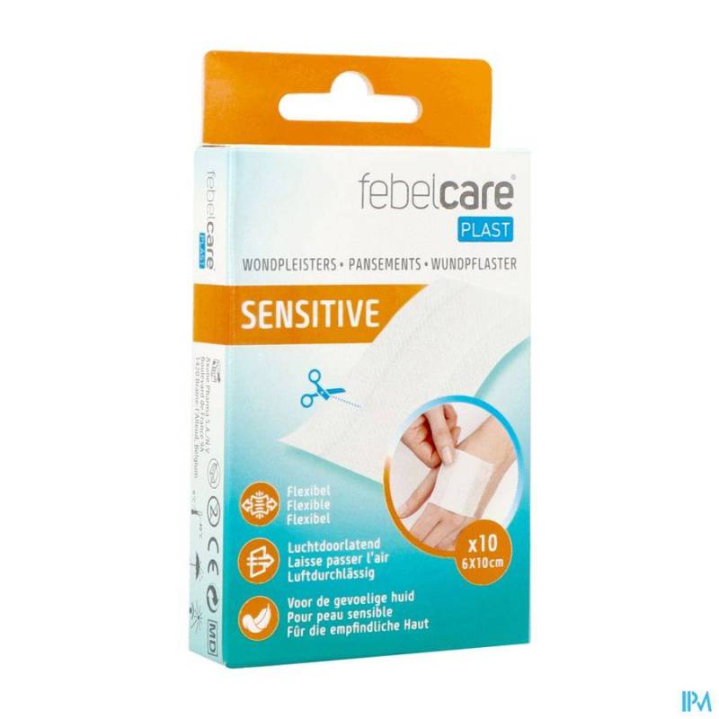 FEBELCARE PLAST SENSITIVE UNCUT 10CMX6CM