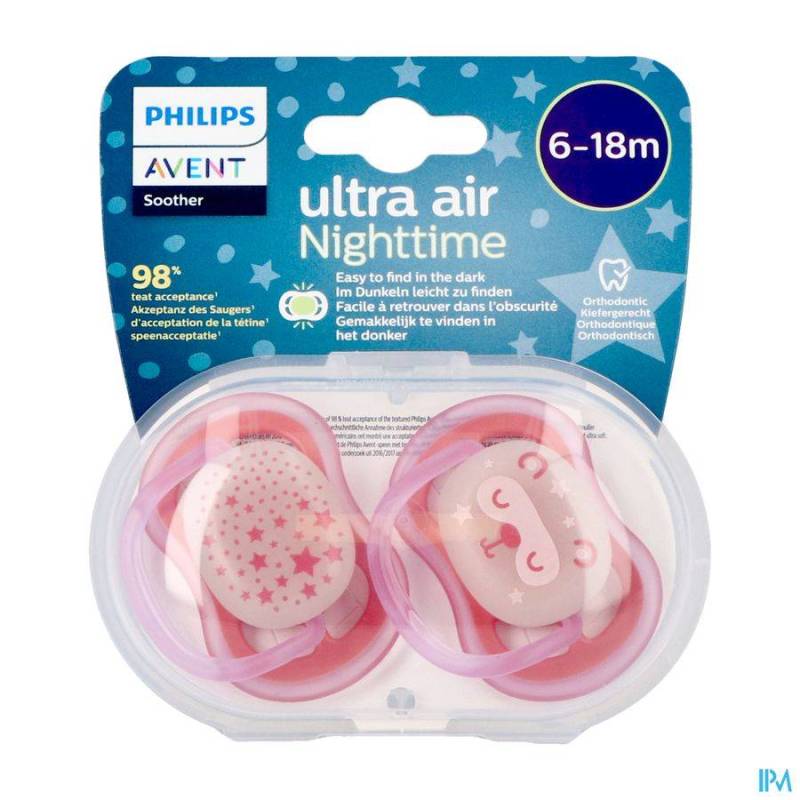 PHILIPS AVENT FOPSPEEN +6M AIR NIGHT GIRLS