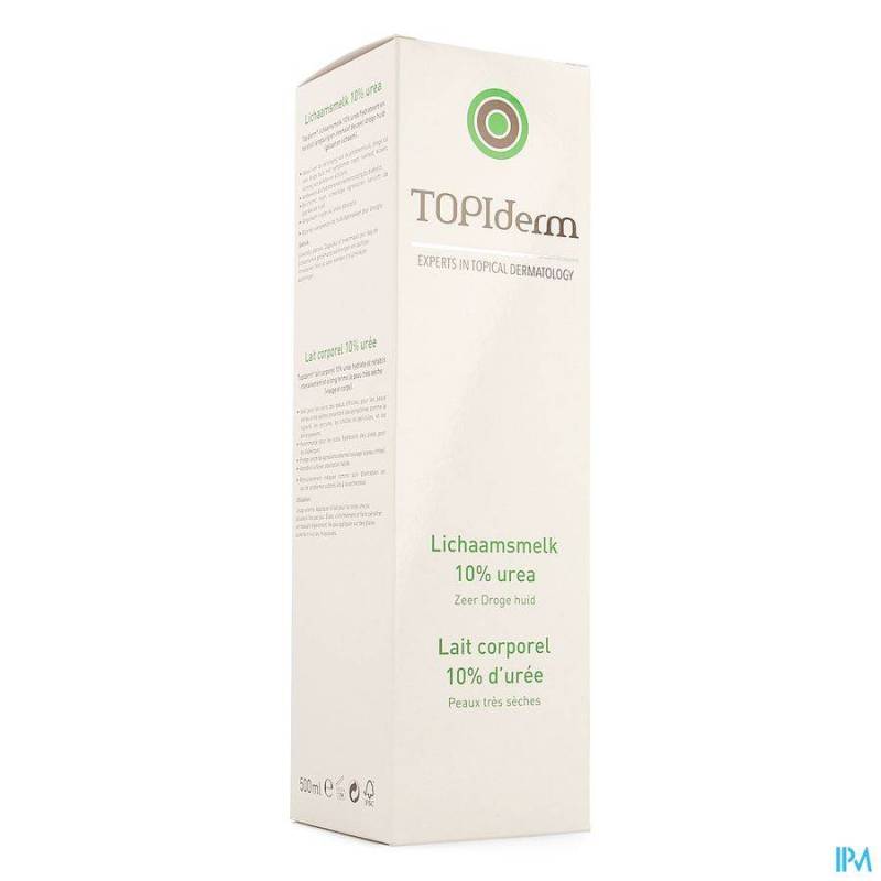 TOPIDERM LICHAAMSMELK 10% UREA 500ML + POMP